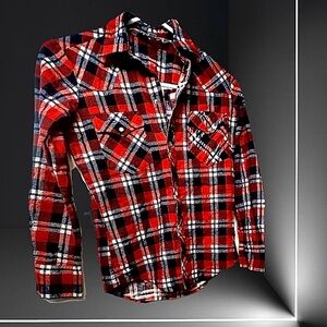 Red and Black Plaid Girl’s Shirt